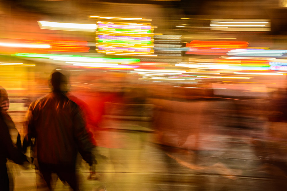 Intentional motion blur.