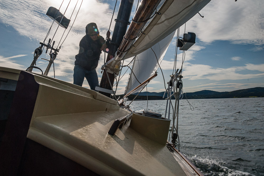 Sailboat in Maine. Illustrates how framing makes the image more dynamic.