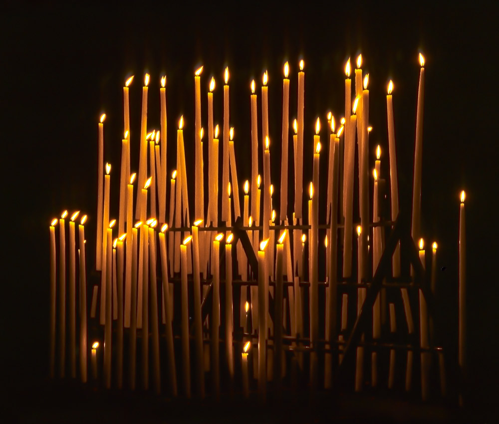 Candles in a church