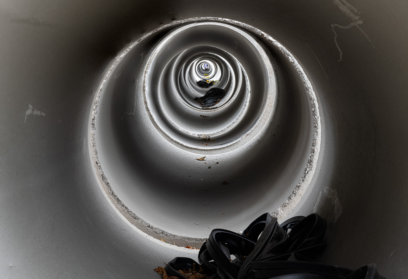 Tunnel of storm sewer pipes